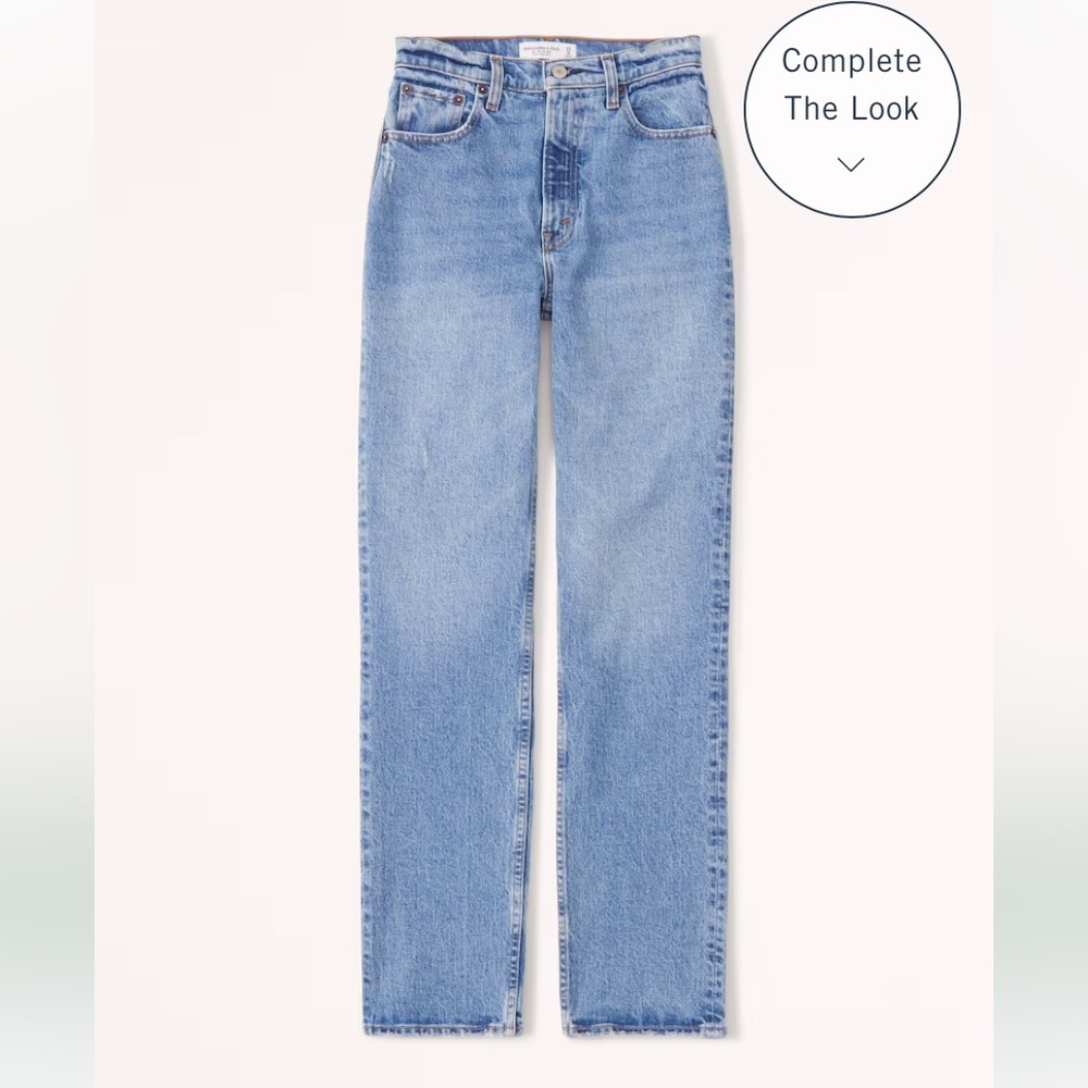 Abercrombie & Fitch AF 90’s Straight Ultra High Rise Jeans Extra Short